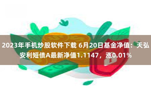 2023年手机炒股软件下载 6月20日基金净值：天弘安利短债A最新净值1.1147，涨0.01%