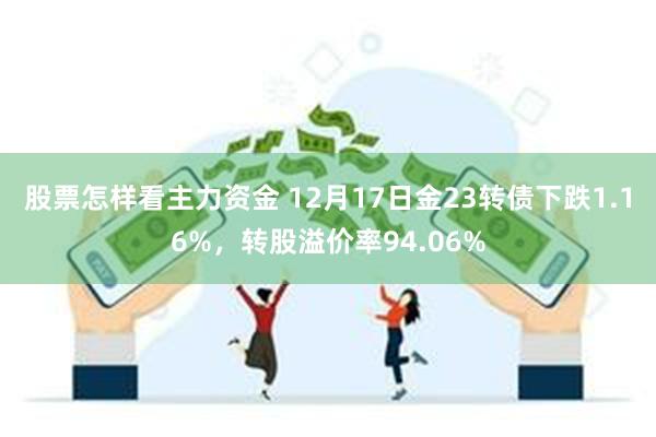 股票怎样看主力资金 12月17日金23转债下跌1.16%，转股溢价率94.06%